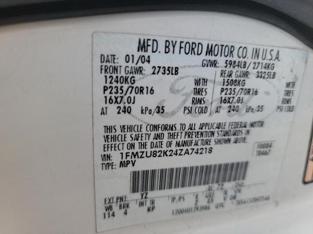 Photo 10 from auction – 2004 FORD EXPLORER X with VIN 1FMZU82K24ZA74218