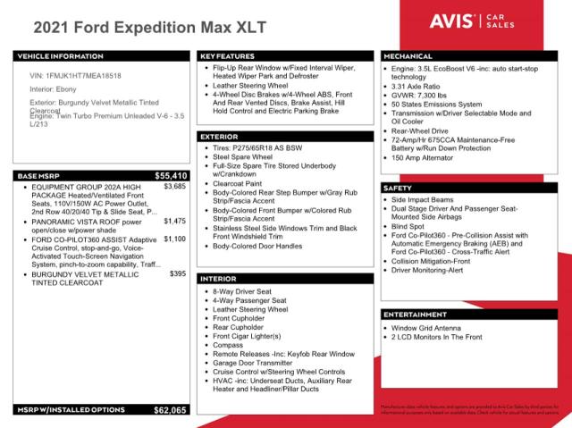 Photo 14 from auction – 2021 FORD EXPEDITION with VIN 1FMJK1HT7MEA18518