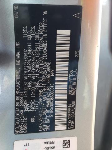 Photo 14 from auction – 2011 TOYOTA SIENNA BAS with VIN 5TDKA3DC3BS003048