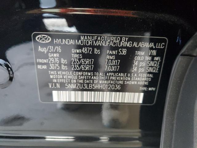 Photo 14 from auction – 2017 HYUNDAI SANTA FE S with VIN 5NMZU3LB5HH012036