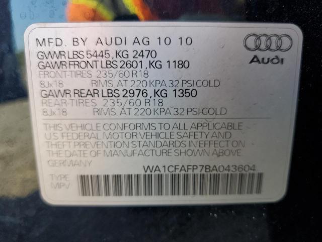 Photo 14 from auction – 2011 AUDI Q5 PREMIUM with VIN WA1CFAFP7BA043604