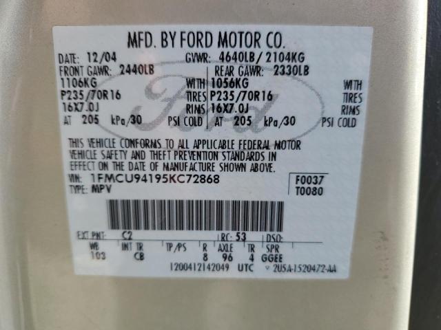 Photo 14 from auction – 2005 FORD ESCAPE LIM with VIN 1FMCU94195KC72868