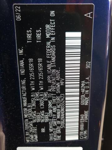 Photo 14 from auction – 2022 TOYOTA HIGHLANDER with VIN 5TDGZRAH0NS552423