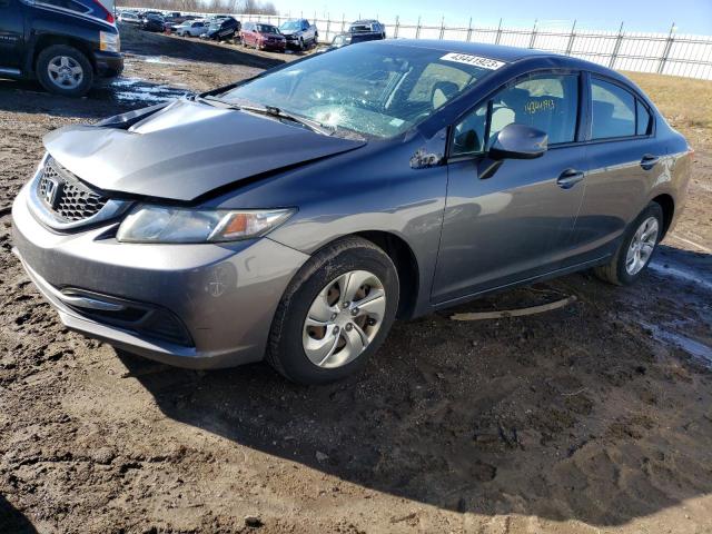 HONDA CIVIC LX 2013 with VIN 19XFB2F57DE026286 - Photo from auction