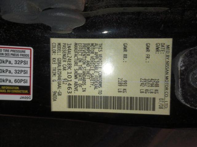 Photo 10 from auction – 2009 NISSAN ALTIMA 2.5 with VIN 1N4AL24E89C101463