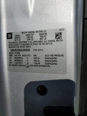 Photo 14 from auction – 2010 GMC ACADIA SLE with VIN 1GKLRLED2AJ260299