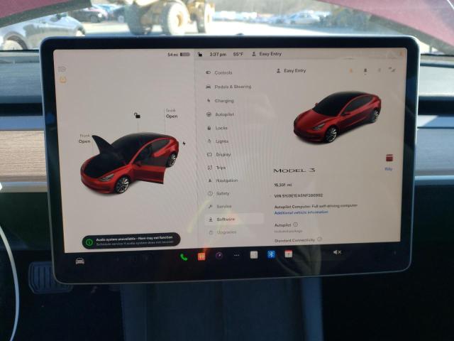 Photo 9 from auction – 2022 TESLA MODEL 3 with VIN 5YJ3E1EA5NF286992
