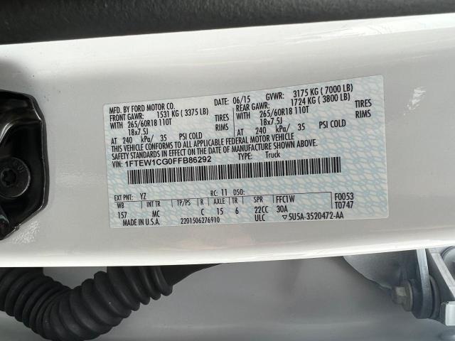Photo 10 from auction – 2015 FORD F150 SUPER with VIN 1FTEW1CG0FFB86292