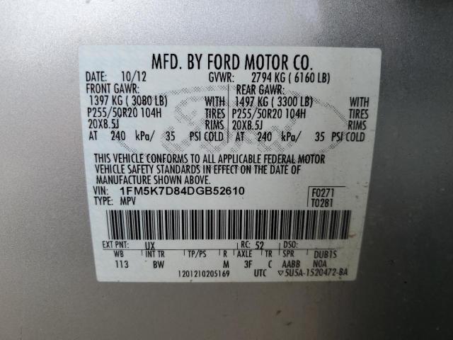 Photo 14 from auction – 2013 FORD EXPLORER X with VIN 1FM5K7D84DGB52610