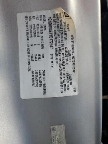 Photo 14 from auction – 2000 CHEVROLET VENTURE with VIN 1GNDU03E7YD172647