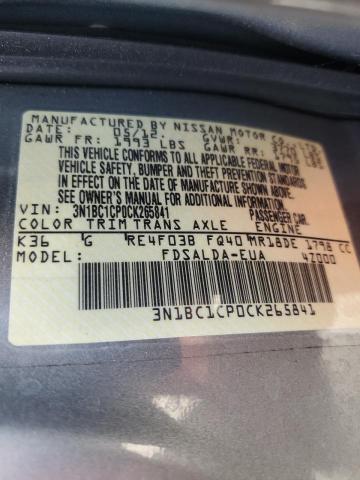 Photo 14 from auction – 2012 NISSAN VERSA S with VIN 3N1BC1CP0CK265841