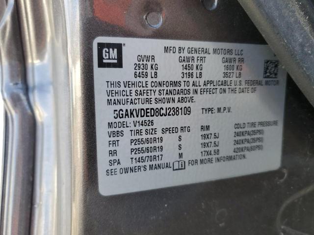 Photo 14 from auction – 2012 BUICK ENCLAVE with VIN 5GAKVDED8CJ238109