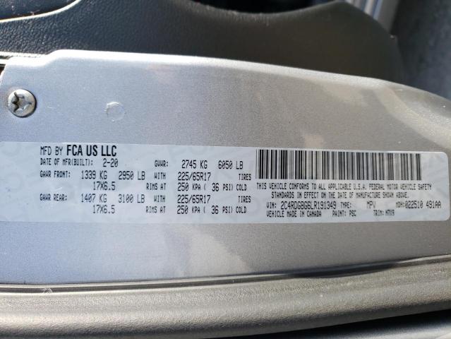 Photo 14 from auction – 2020 DODGE GRAND CARA with VIN 2C4RDGBG6LR191349