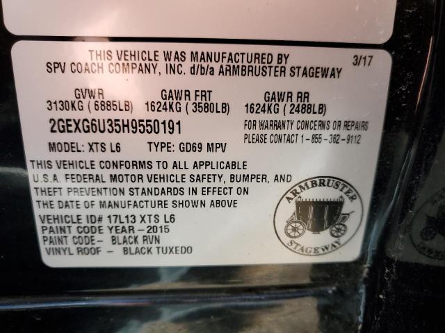 Photo 10 from auction – 2017 CADILLAC XTS LIMOUS with VIN 2GEXG6U35H9550191