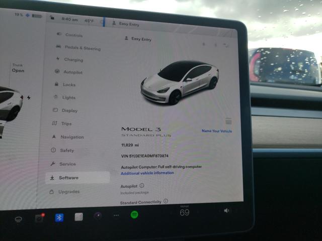 Photo 9 from auction – 2021 TESLA MODEL 3 with VIN 5YJ3E1EA0MF873874