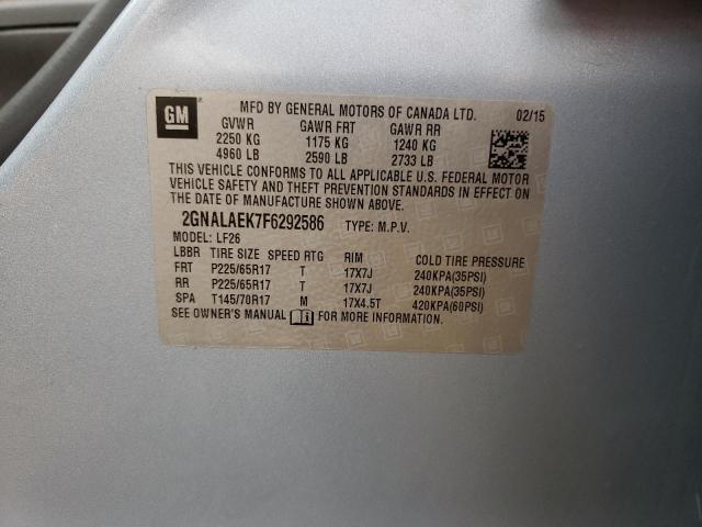 Photo 14 from auction – 2015 CHEVROLET EQUINOX LS with VIN 2GNALAEK7F6292586