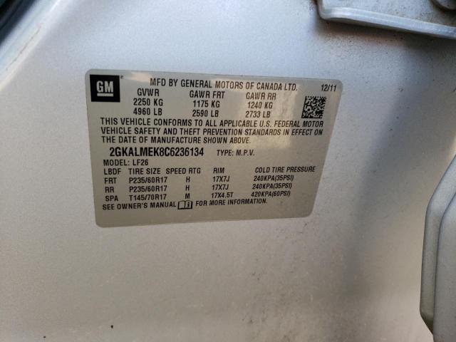 Photo 14 from auction – 2012 GMC TERRAIN SL with VIN 2GKALMEK8C6236134