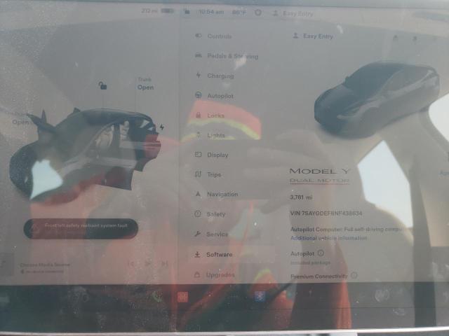 Foto 9 de la subasta – 2022 TESLA MODEL Y con VIN 7SAYGDEF6NF438634
