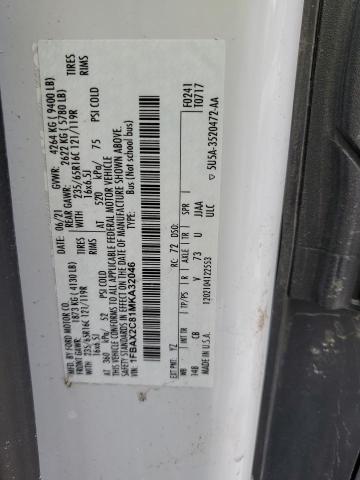 Zdjęcie 14 z aukcji – 2021 FORD TRANSIT T- z VIN 1FBAX2C81MKA32046