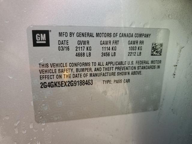 Photo 10 from auction – 2016 BUICK REGAL with VIN 2G4GK5EX2G9188463