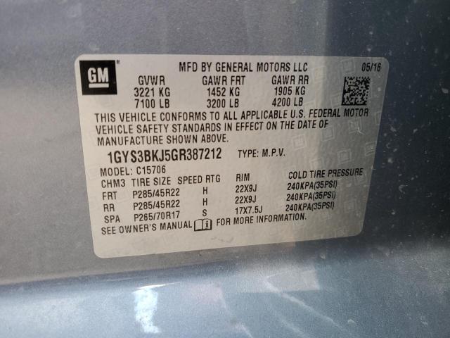 Photo 14 from auction – 2016 CADILLAC ESCALADE L with VIN 1GYS3BKJ5GR387212