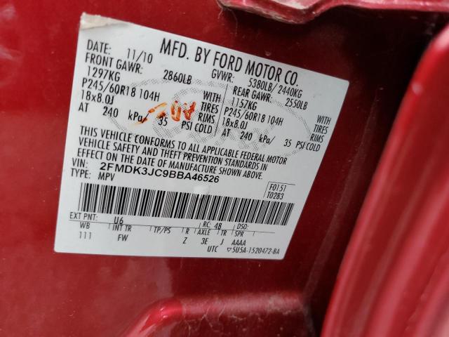 Photo 14 from auction – 2011 FORD EDGE SEL with VIN 2FMDK3JC9BBA46526