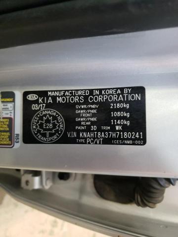 Photo 14 from auction – 2017 KIA RONDO with VIN KNAHT8A37H7180241