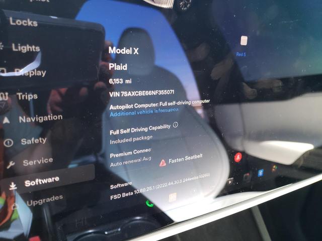 Photo 9 from auction – 2022 TESLA MODEL X with VIN 7SAXCBE66NF355071
