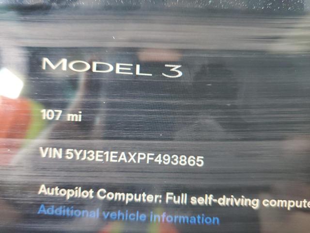 Photo 9 from auction – 2023 TESLA MODEL 3 with VIN 5YJ3E1EAXPF493865
