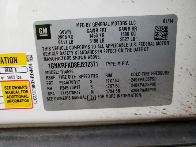 Photo 14 from auction – 2014 CHEVROLET TRAVERSE L with VIN 1GNKRFKD8EJ272371