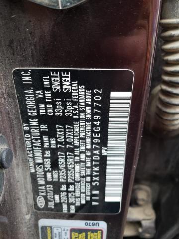 Photo 14 from auction – 2014 KIA SORENTO LX with VIN 5XYKTDA79EG497702
