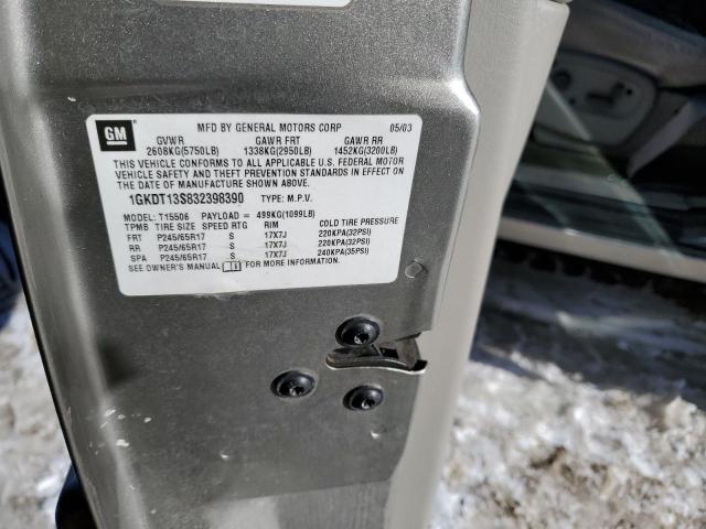 Photo 14 from auction – 2003 GMC ENVOY with VIN 1GKDT13S832398390