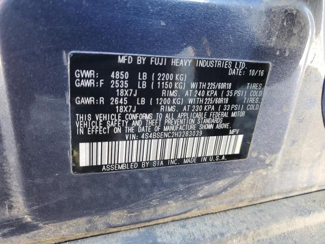 Photo 14 from auction – 2017 SUBARU OUTBACK 3. with VIN 4S4BSENC2H3283039