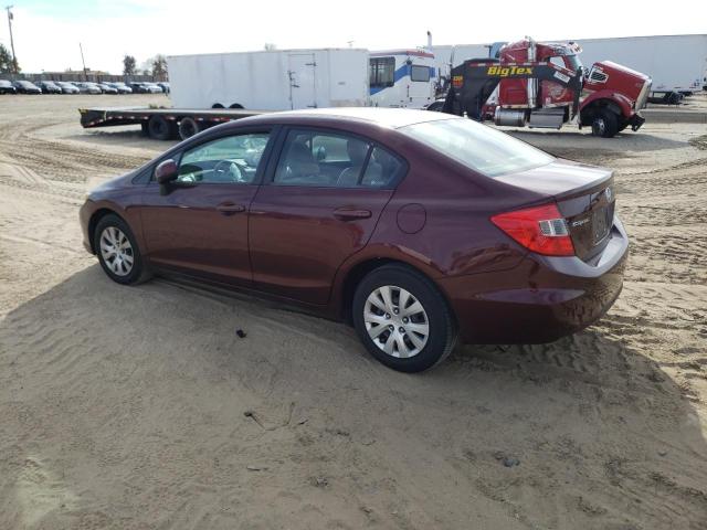 Photo 2 from auction – 2012 HONDA CIVIC LX with VIN 19XFB2F54CE349032