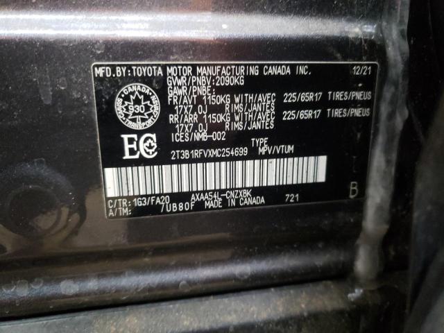 Photo 14 from auction – 2021 TOYOTA RAV4 LE with VIN 2T3B1RFVXMC254699