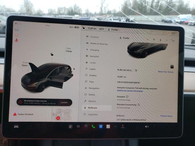 Photo 9 from auction – 2022 TESLA MODEL 3 with VIN 5YJ3E1EA5NF286197