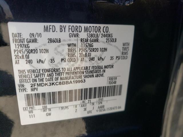 Photo 14 from auction – 2011 FORD EDGE LIMIT with VIN 2FMDK3KC8BBA19963