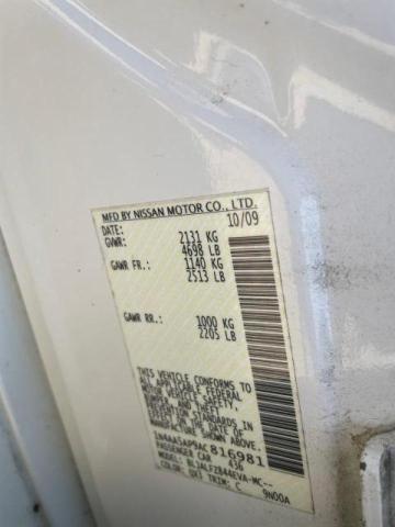 Photo 10 from auction – 2010 NISSAN MAXIMA S with VIN 1N4AA5AP9AC816981