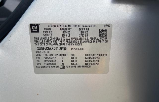 Photo 10 from auction – 2013 CHEVROLET EQUINOX LS with VIN 2GNFLCEKXD6106456