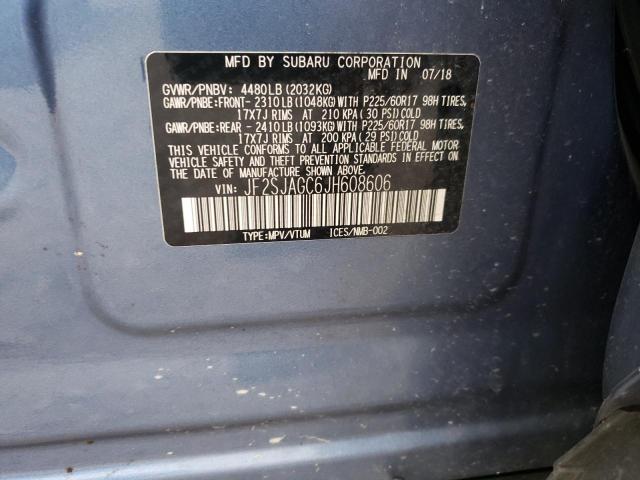 Photo 14 from auction – 2018 SUBARU FORESTER 2 with VIN JF2SJAGC6JH608606