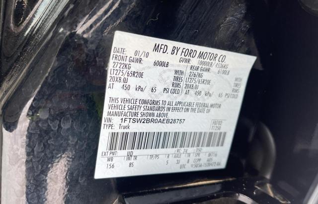 Photo 10 from auction – 2010 FORD F250 SUPER with VIN 1FTSW2BR0AEB28757