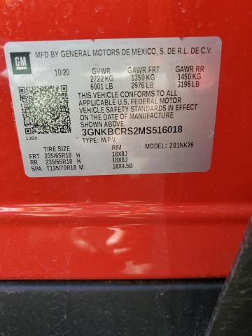 Photo 14 from auction – 2021 CHEVROLET BLAZER 2LT with VIN 3GNKBCRS2MS516018