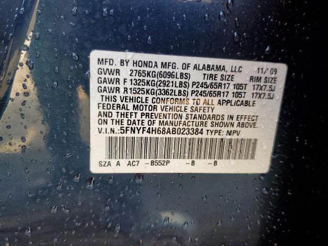 Photo 14 from auction – 2010 HONDA PILOT EXL with VIN 5FNYF4H68AB023384