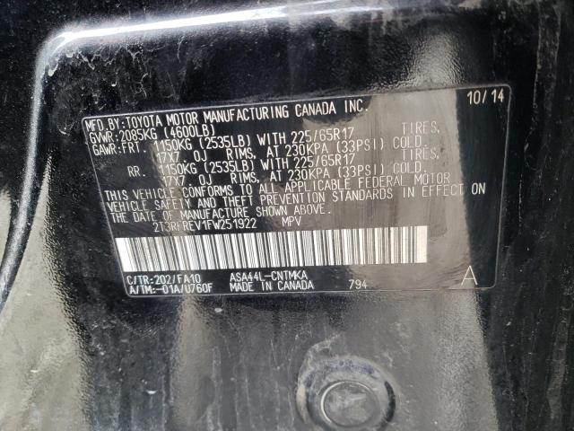 Photo 14 from auction – 2015 TOYOTA RAV4 XLE with VIN 2T3RFREV1FW251922