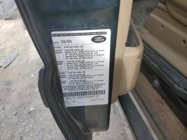 Photo 14 from auction – 2000 LAND ROVER DISCOVERY with VIN SALTL1244YA284712
