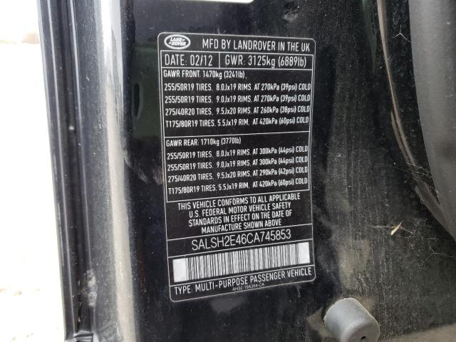 Photo 14 from auction – 2012 LAND ROVER RANGE ROVE with VIN SALSH2E46CA745853
