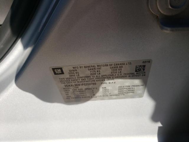 Photo 14 from auction – 2015 GMC TERRAIN SL with VIN 2GKALSEK1F6280789