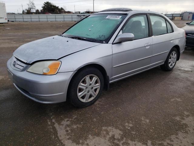 HONDA CIVIC EX 2003 with VIN 2HGES26743H501555 - Photo from auction