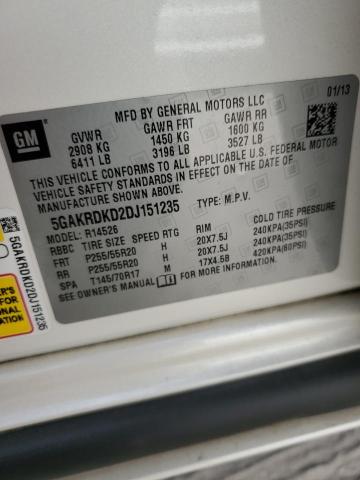 Photo 14 from auction – 2013 BUICK ENCLAVE with VIN 5GAKRDKD2DJ151235