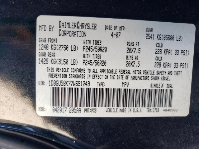 Photo 14 from auction – 2007 DODGE NITRO SLT with VIN 1D8GU58K77W691249